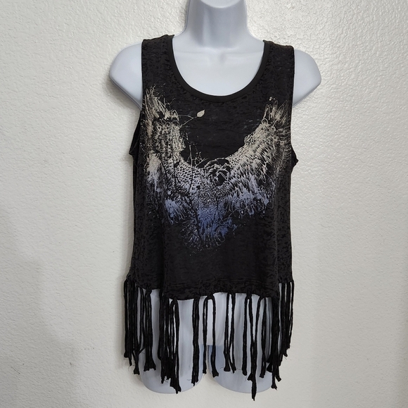 Rock and Republic fringe eagle tank top women's size small - Picture 2 of 10